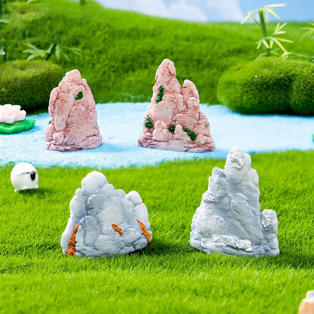 Bonsai Garden Landscape Design - 6 pièces, mini bonsaï en résine,