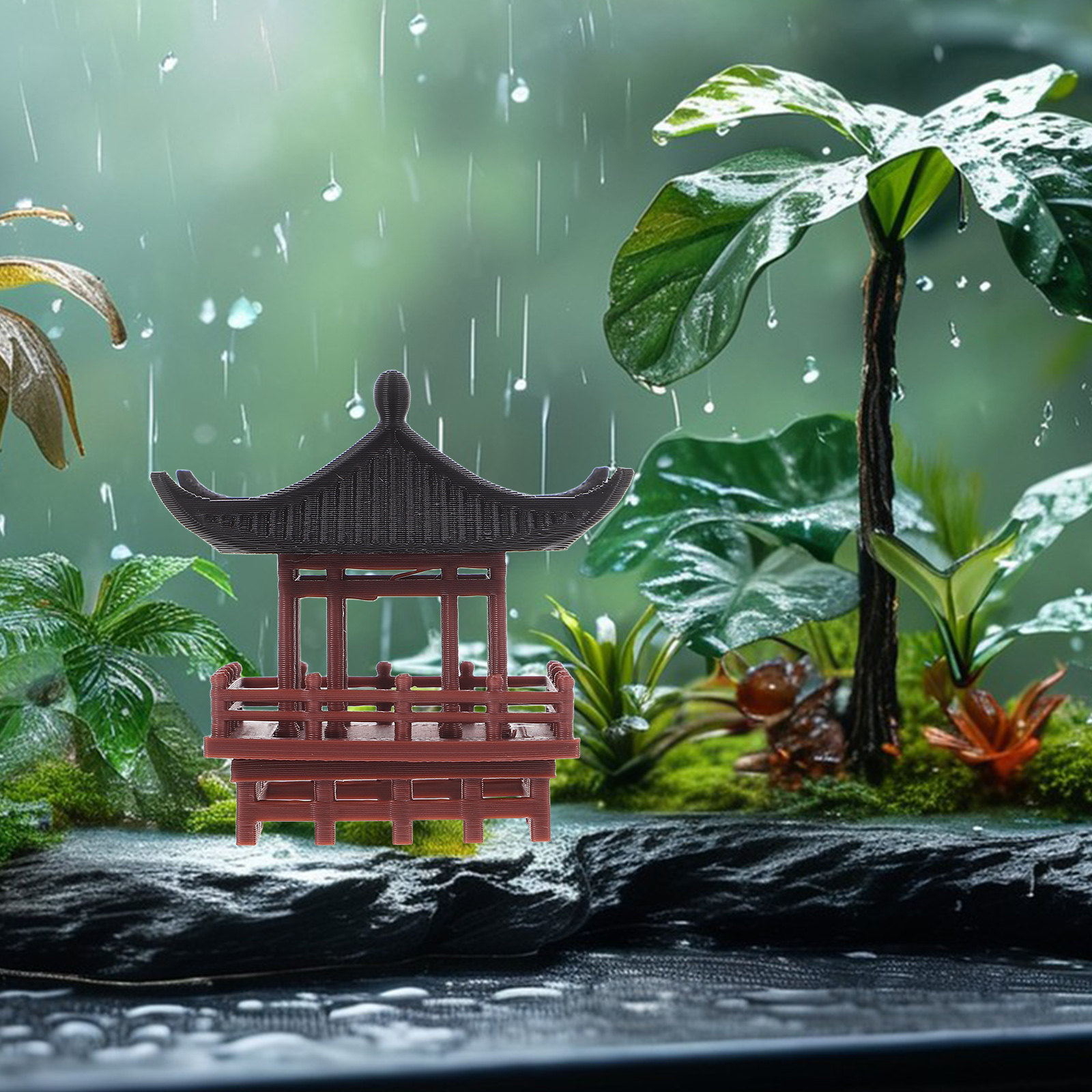 Ornement miniature de pavillon - Bonsai Garden Landscape Design avis et prix